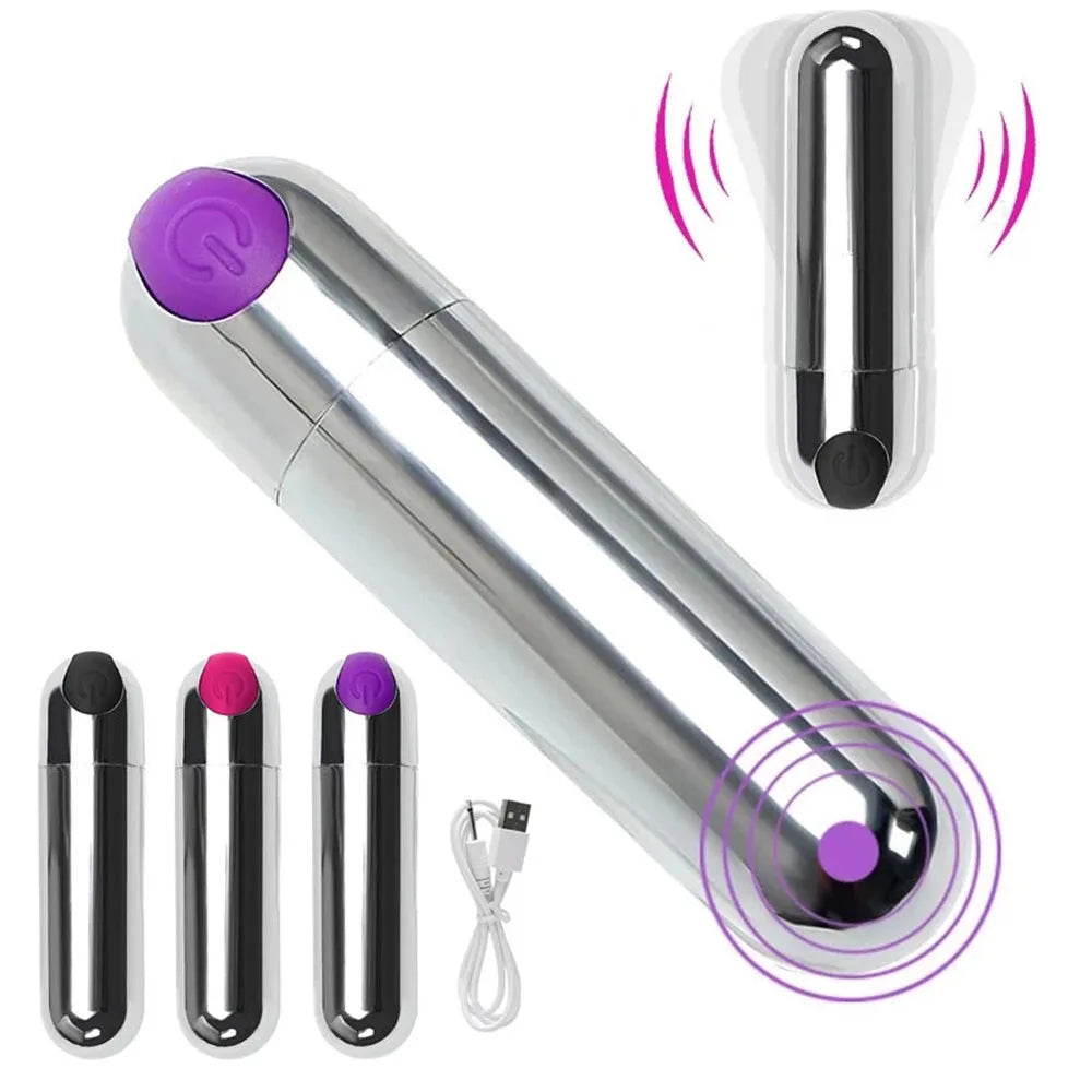 USB Chargeable Bullet Vibrator Woman Powerful Clitoris Stimulator G Spot Vagina Massager Mini Vibratoring Egg Female Masturbator luvshop24
