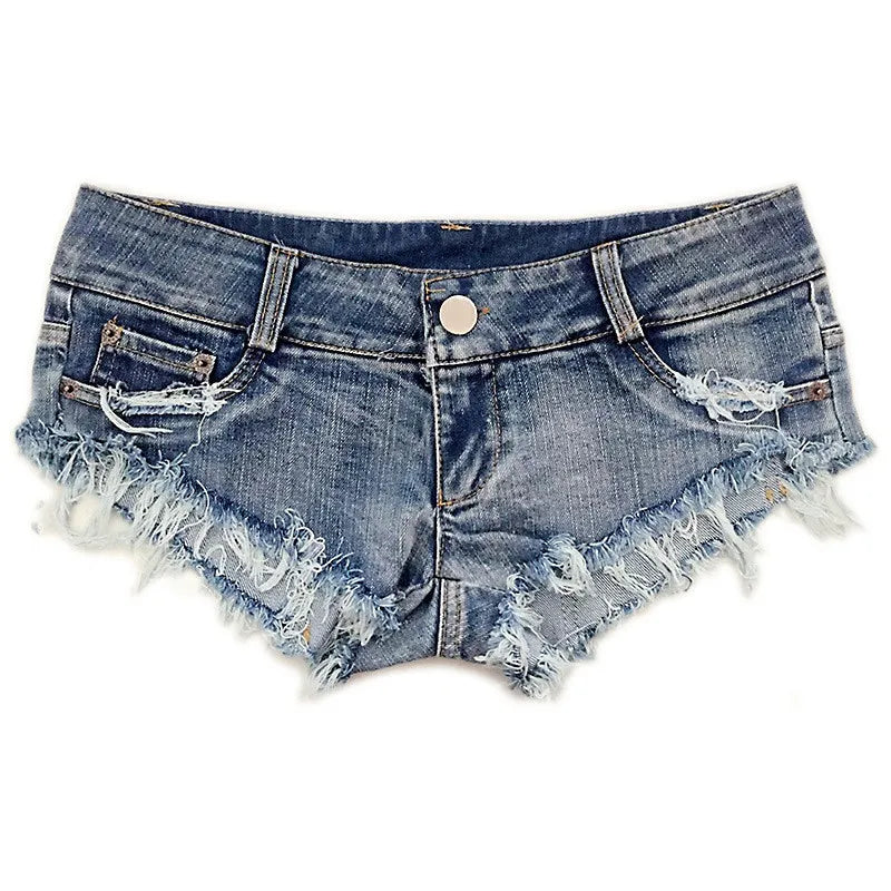 2025 Sexy Women's Jeans Denim Booty Shorts Clubwear Super Short Feminino Skinny Hole Low Waist Short luvshop24