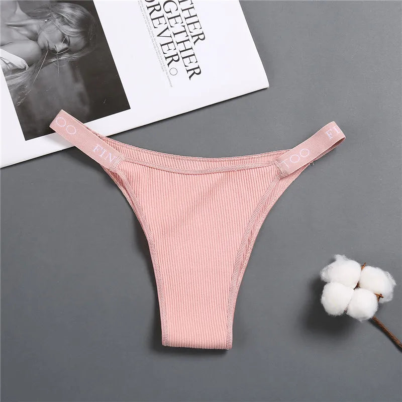 5PCS/Set Sexy Lingerie Women Cotton Panties Finetoo Letter Low Waist Female Briefs Underwear Comfort Underpants Women Intimates luvshop24