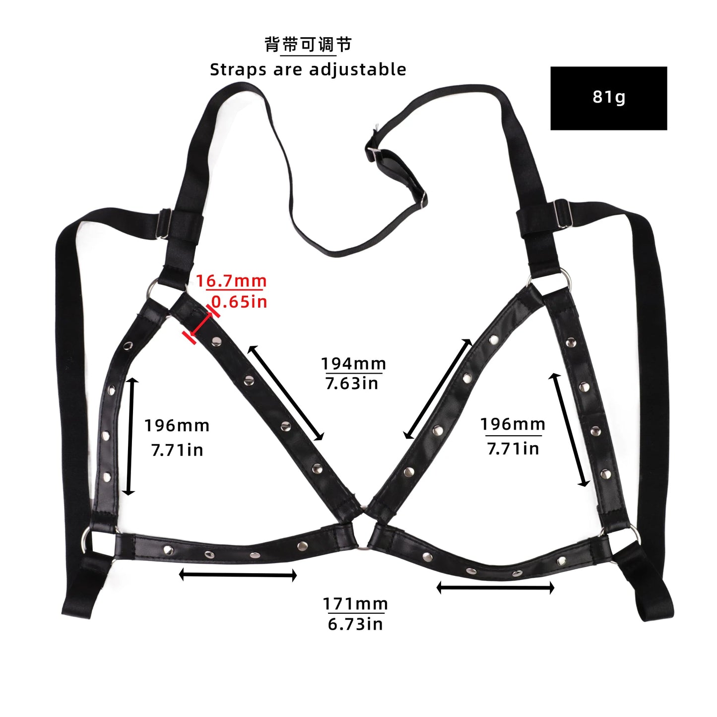 QKKQ Bondage Erotic Leather Black with Nipple Clips Adjustable Nipple Clamps Leather Cupless Bra Restraint 2 in 1 Bondage Set luvshop24