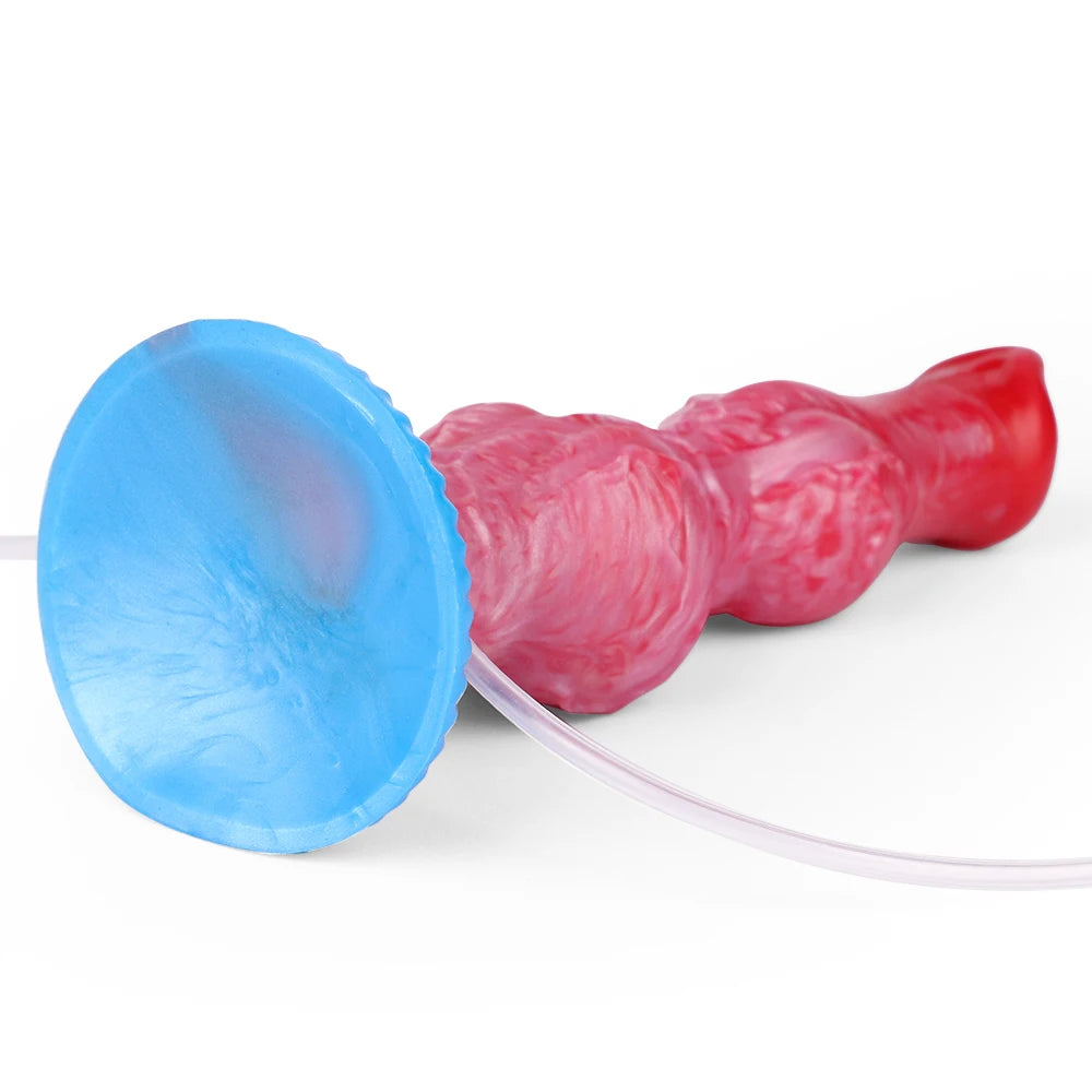 NNSX Dual Knot Dog Ejaculation Dildo With Inflatable Anal Plug Toys Animal Squirting Anal Dildos Erotic Products for Men Women luvshop24