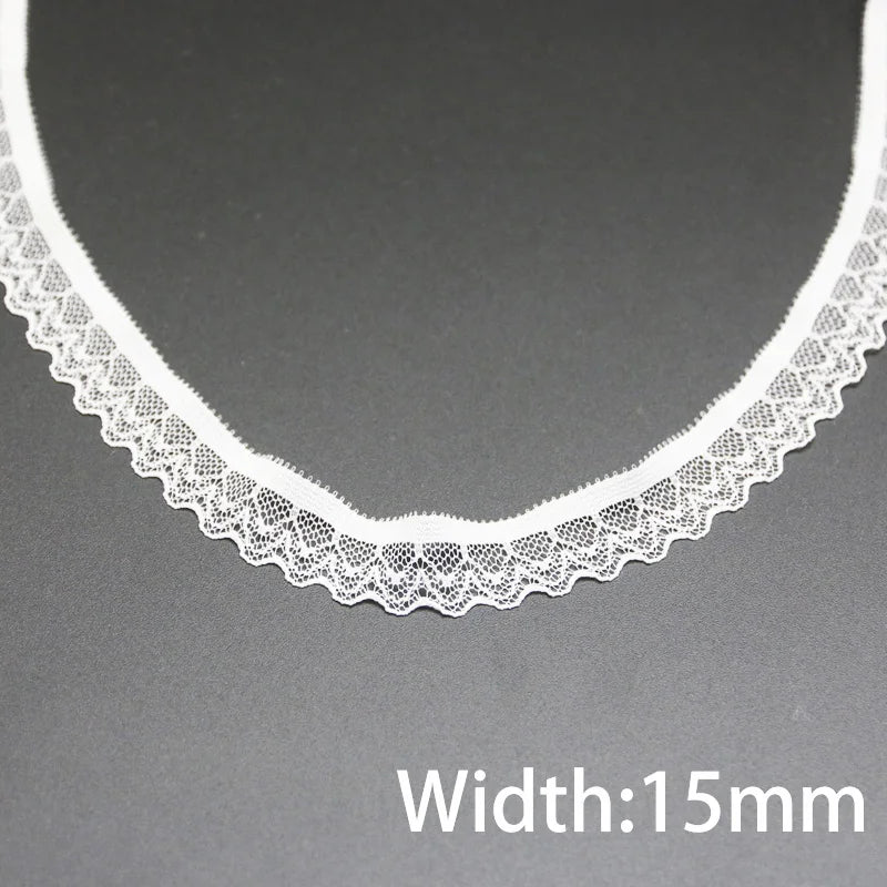 (5 meters/lot) white elastic lace Fabric underwear stretch laces Trim DIY Crafts Sewing luvshop24