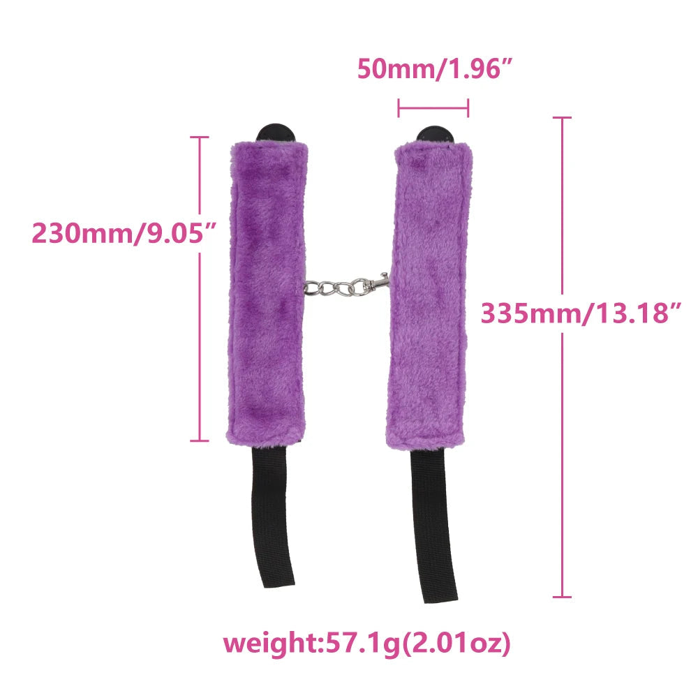 10 Pcs/set Products Erotic Adults Games Bdsm Bondage Set Handcuffs Nipple Clamps Gag Whip Rope Toys for Couples luvshop24