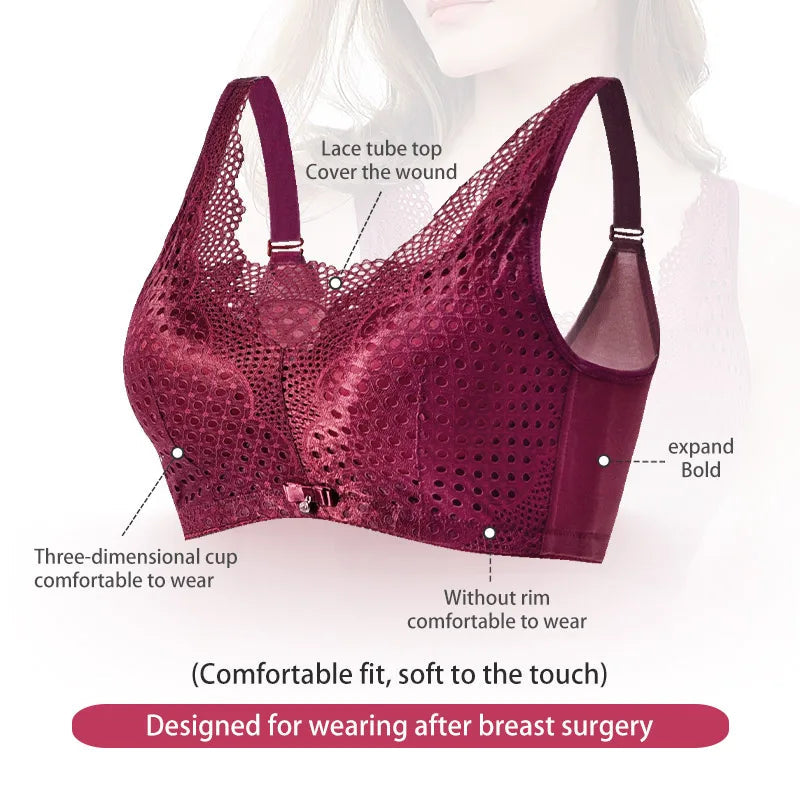 2048 Mastectomy Bras M L XL XXL XXXL One-piece Underwear Soft And Comfortable Silicone Breast Bra With Cotton Pockets luvshop24