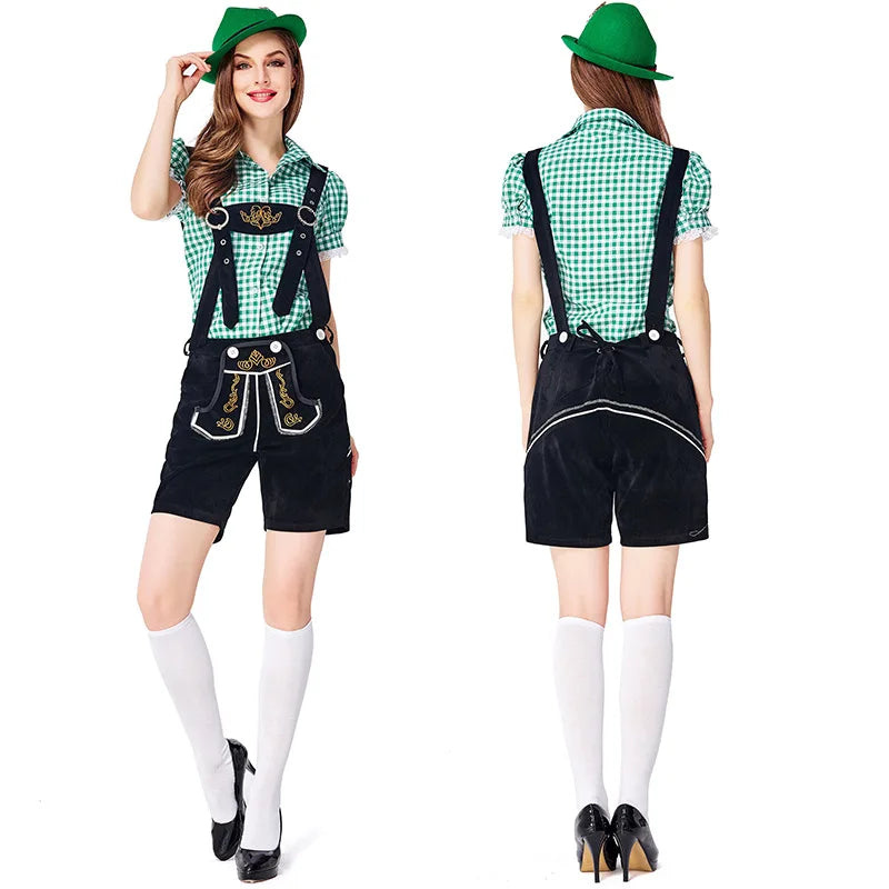 Adult Women German Oktoberfest Lederhosen Costume Bavaria Traditional Festival Beer Party Beer Fancy Dress luvshop24