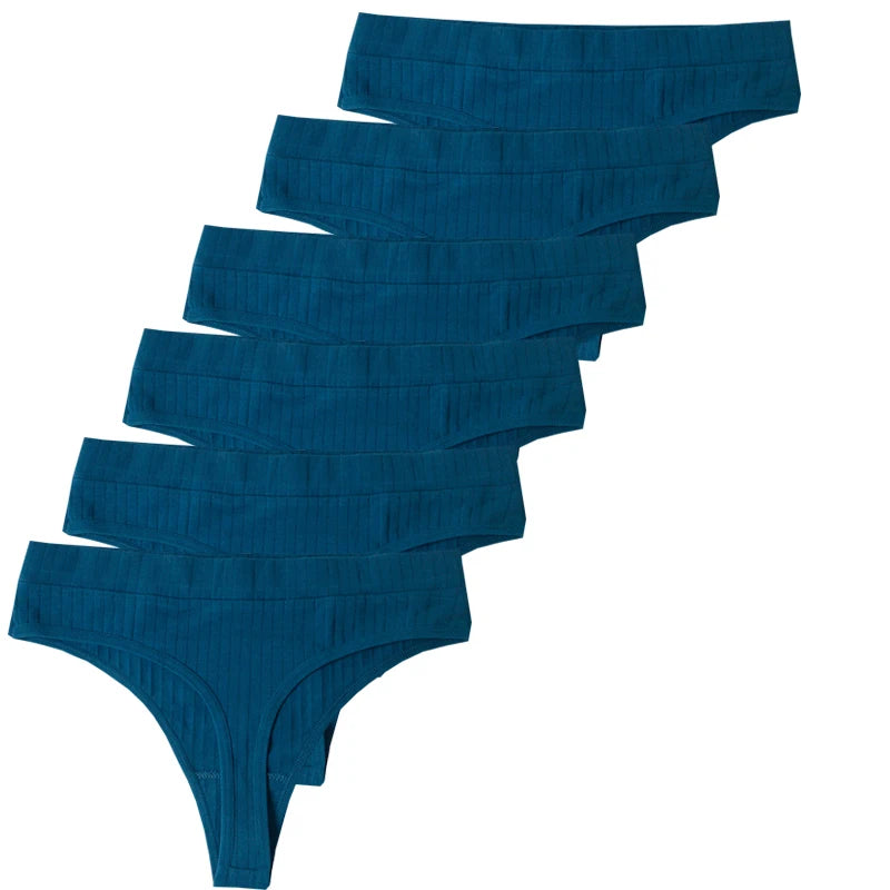 3pcs Cotton Women's Thong Panties Breathable Low Waist Seamless Underwear Sexy Female Lady Comfortable Solid Color G-String luvshop24