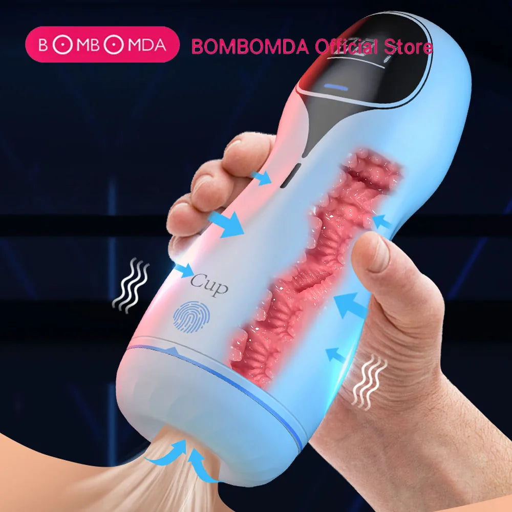 Automatic Sucking Masturbator Cup For Men Realistic Vagina Pussy Blowjob Oral Sucktion Masturbation Cup Vibrator Adult Sex Toys luvshop24