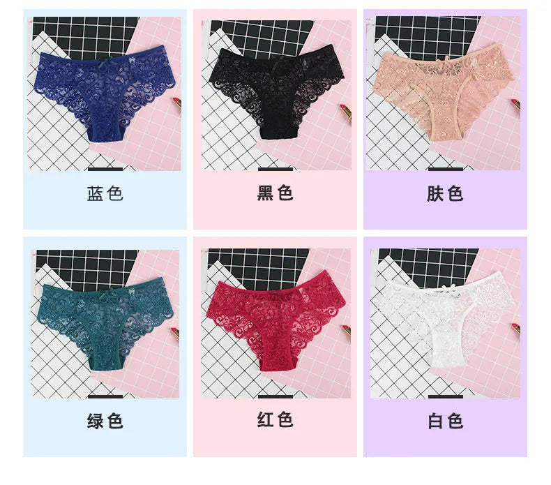 Lace Women Underwear Seamless Ultra Thin Underwear for Female Breathable High Waist Solid Color Panties Трусы Женские Кружевные luvshop24