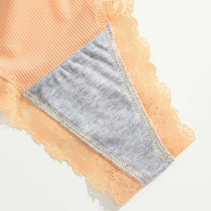 6PCS/Set Sexy Lace Panties for Women Low Waist G-String Underwear Ladies Sexy T-Back Bikini Female Breathable Lingerie Plus Size luvshop24