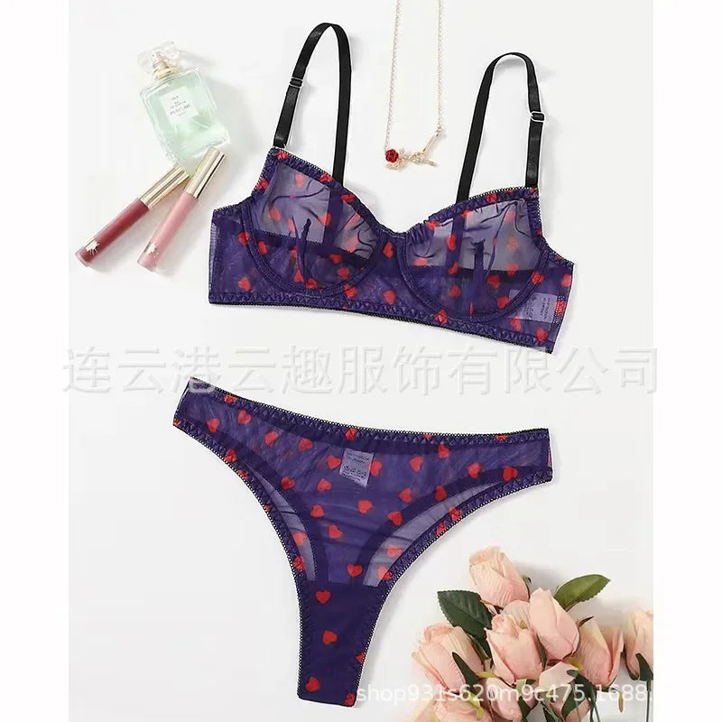 Female Lingerie Sexy Lingerie for Women Body Shorts Push-up Bra Fancy Woman Underwear Transparent Intimate Lingerie Set luvshop24