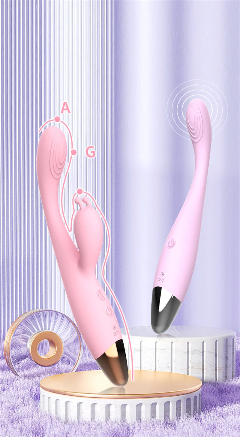 Rabbit Vibrator for Women Powerful vibrating AV Magic Wand G Spot Clitoris Stimulator Vagina Nipple Massage Dildo Masturbator luvshop24