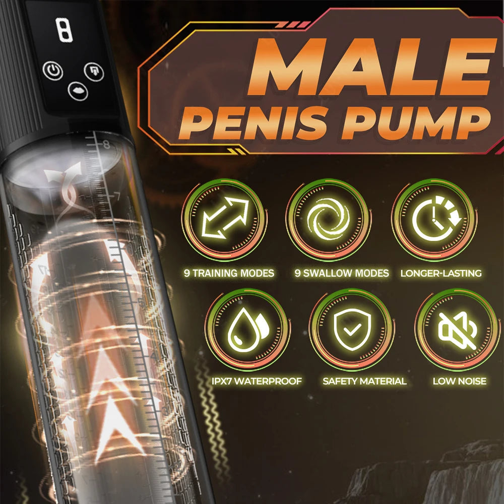 Electric penis pump expanding simulation vacuum pump expanding extension pump male masturbator penis bigger coach adult sex toys luvshop24
