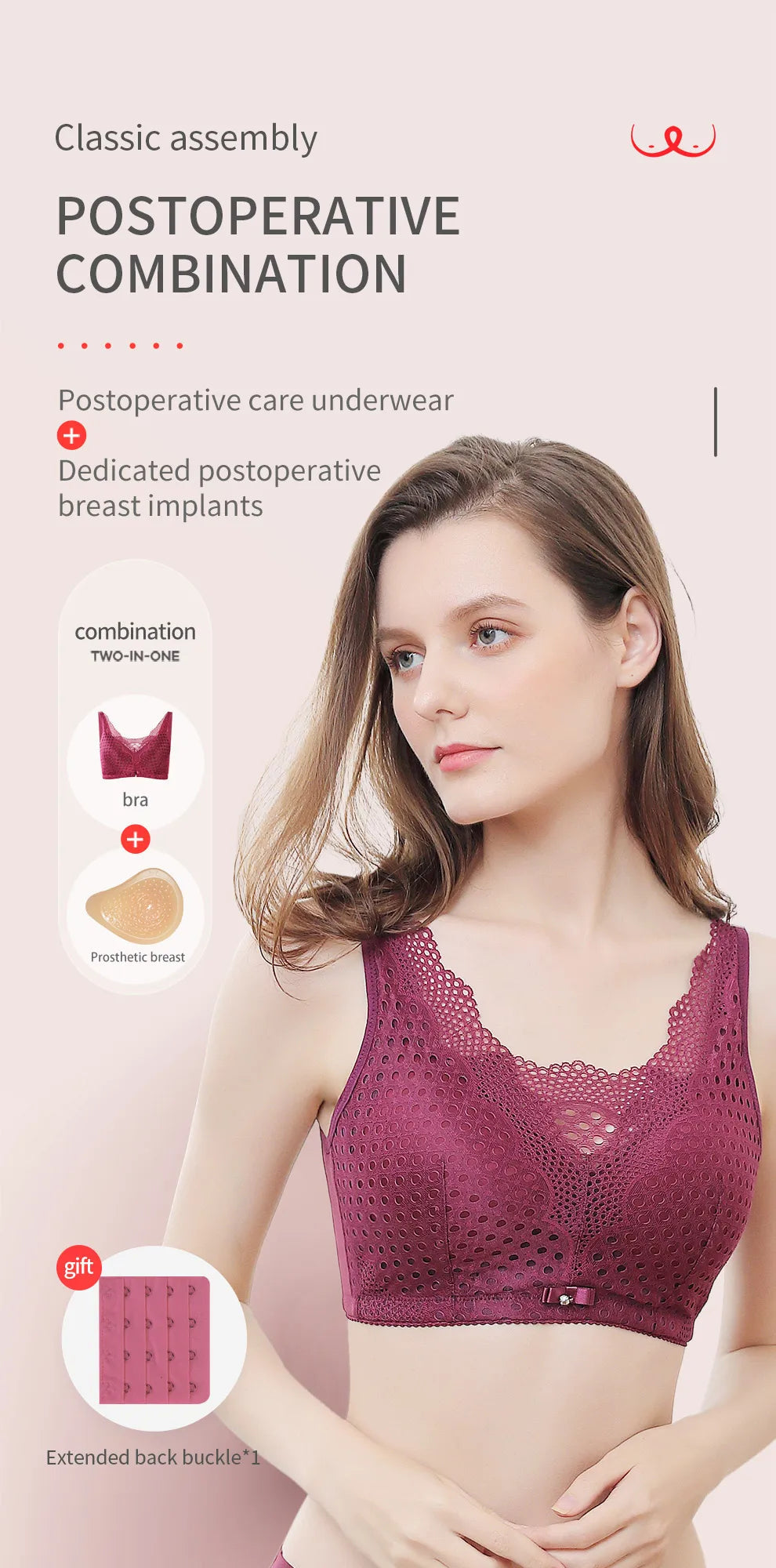 2048 Mastectomy Bras M L XL XXL XXXL One-piece Underwear Soft And Comfortable Silicone Breast Bra With Cotton Pockets luvshop24