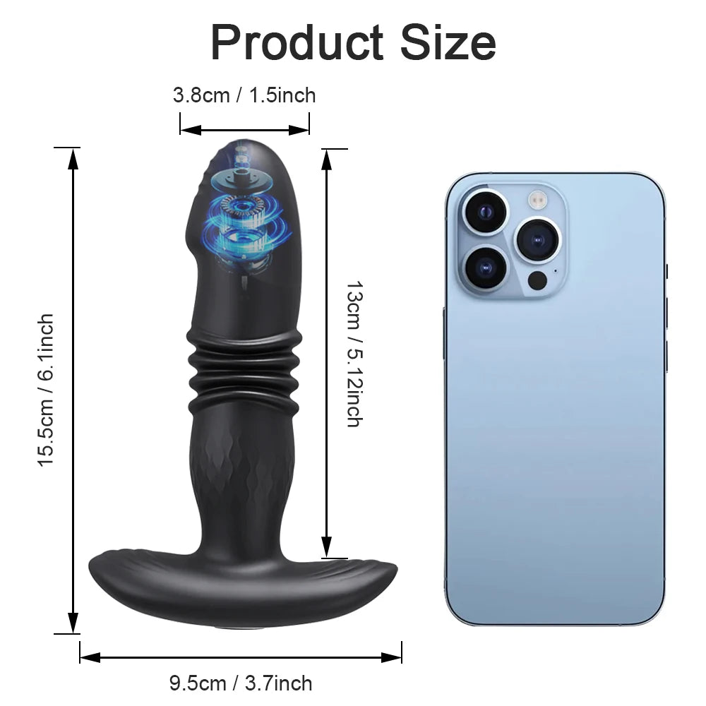 Telescopic Vibrating Butt Plug Anal Vibrator Wireless Remote Sex Toys for Women Ass Anal Dildo Prostate Massager Men Buttplug luvshop24