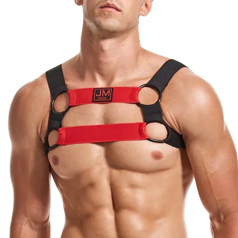 Jockmail Leather Sex Underwear Adults Erotic Lingerie Elastic Suit Sissy Bra Bondage Harness Tank Top Men for Sexy Gay Boys luvshop24