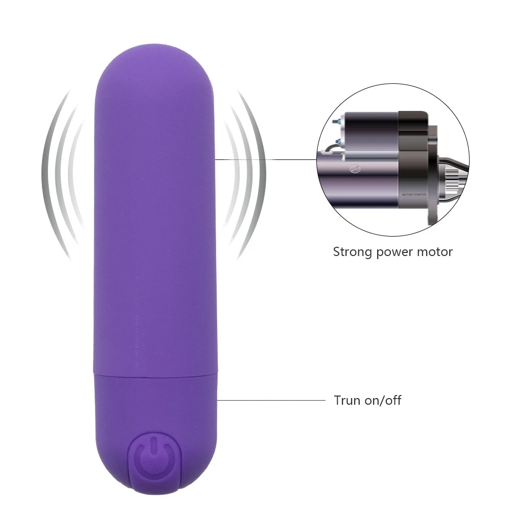 Bullet Vibrator Clitoris and G-Spot Stimulator Nipple Vibrate Massager Vibrating Wand Orgasm Vagina Dildo 10 Speeds for Travel luvshop24