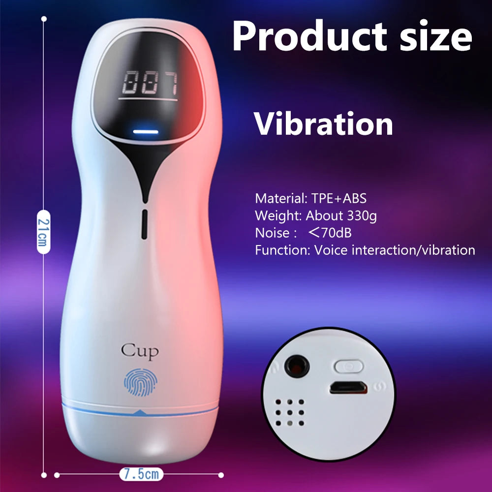 Powerful Sucking Masturbation Cup Realistic Anal Vagina Pocket Pussy Blowjob Massager Male Masturbator Sex Toys for Men 18+ luvshop24