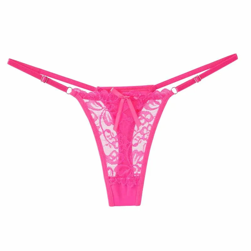 Lace Underwear for Women Low Rise Adjustable Waist Thongs Sexy Perspective G-String Female Breathable Lingerie luvshop24