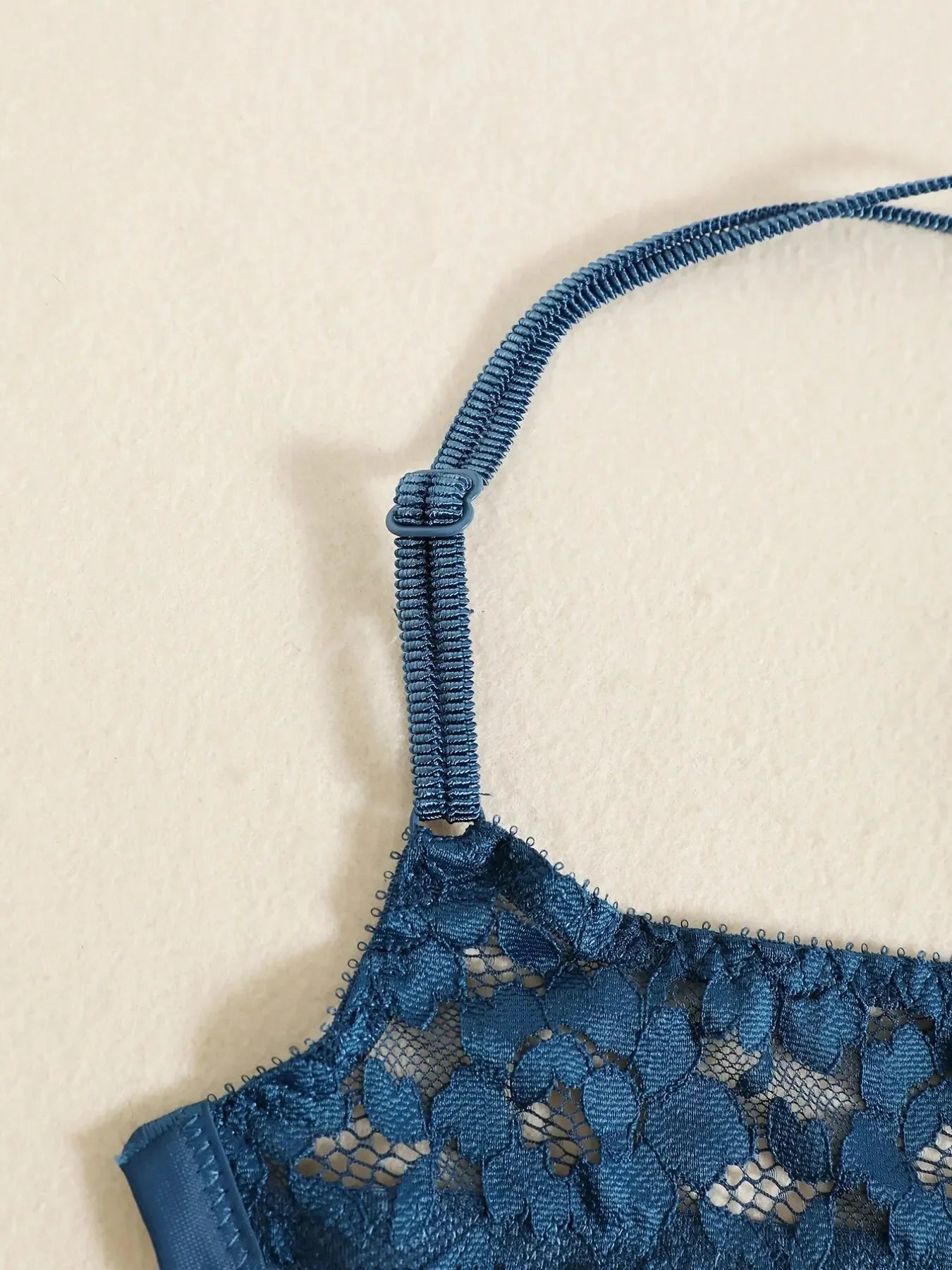 1 Set Elegant Erotic Lace Embroidery Breathable Fabric Lingeries : Push-Up Bra, Low Waist Sheer Panty - Ultimate Valentine's Day luvshop24
