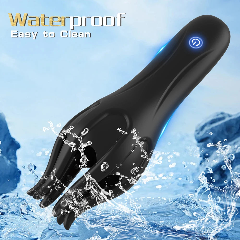 Glans Trainer for Men Powerful Vibrating Penis G Spot Masturbator Soft Fingertip Prolong Endurance Massage Vibrator Erotic Toys luvshop24