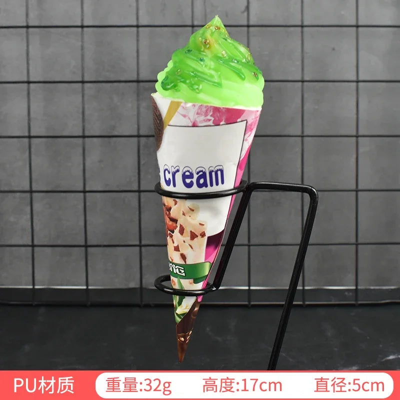 1pc/lot Simulation Ice Cream Cone Dessert Ice Cream Milk Tea Shop Decoration Fake Fruit Ice Cream Props Decoration Model DIY luvshop24