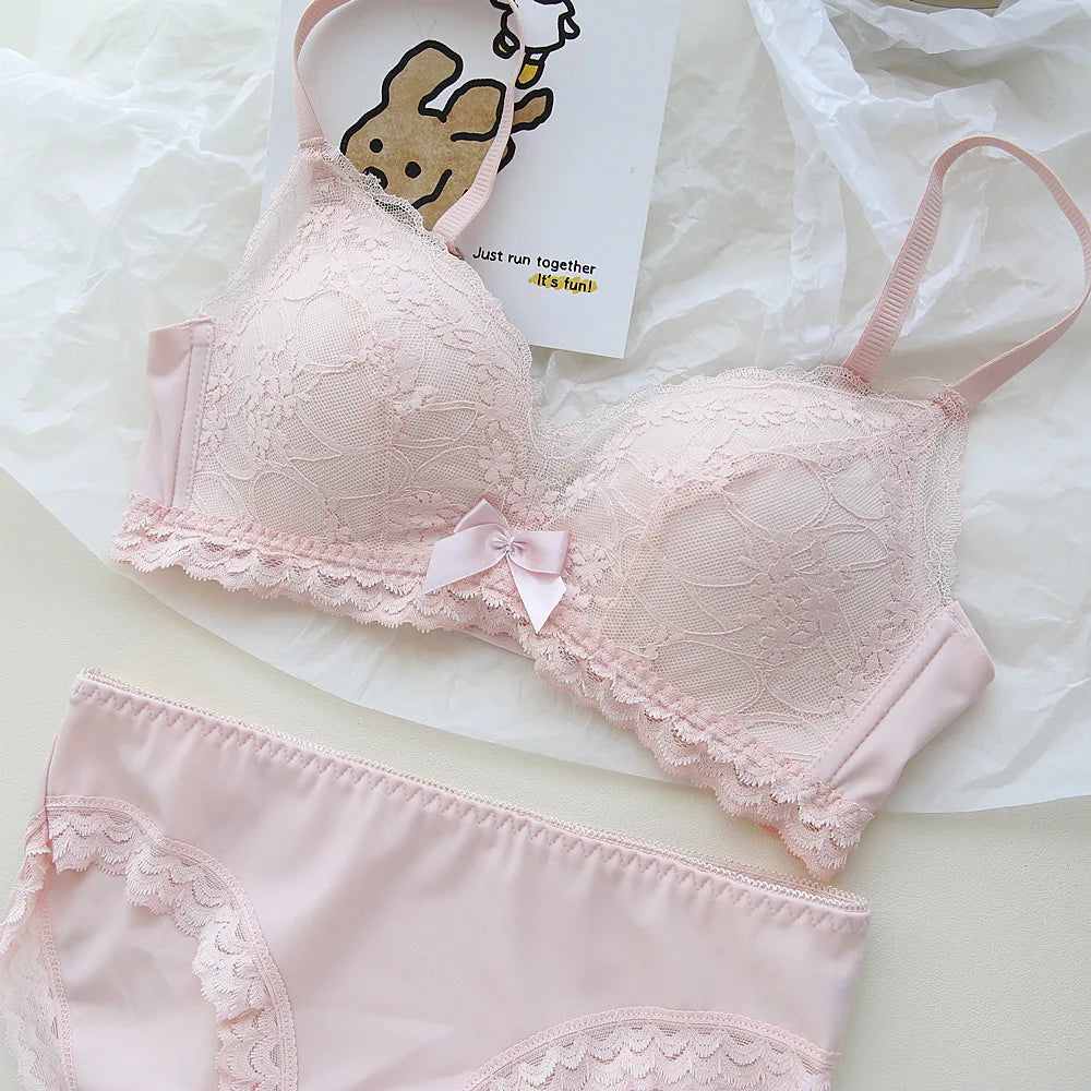 Lace Underwear Set of Female Small Breasts Gathered to Show Large on the Top Anti-Sagging Breasts Collect Vice Girls Student Bra luvshop24