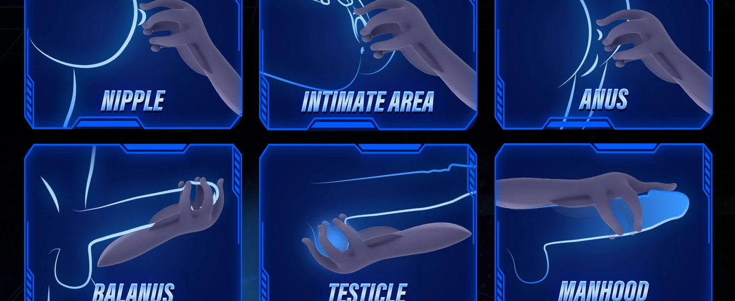 Sex Toys for Men Rechargeable Penis Massager with 9 Vibrators Male Masturbator Delay Lasting Glans Trainer Men's Glans Vibrator luvshop24