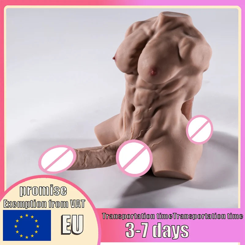 RENHEYUOU Sex Doll for Women Sex Torso Huge Dildo Sex Doll Half Body Sex Dolls Big Penis Male Masturbator Adult Sex Toys for gay luvshop24