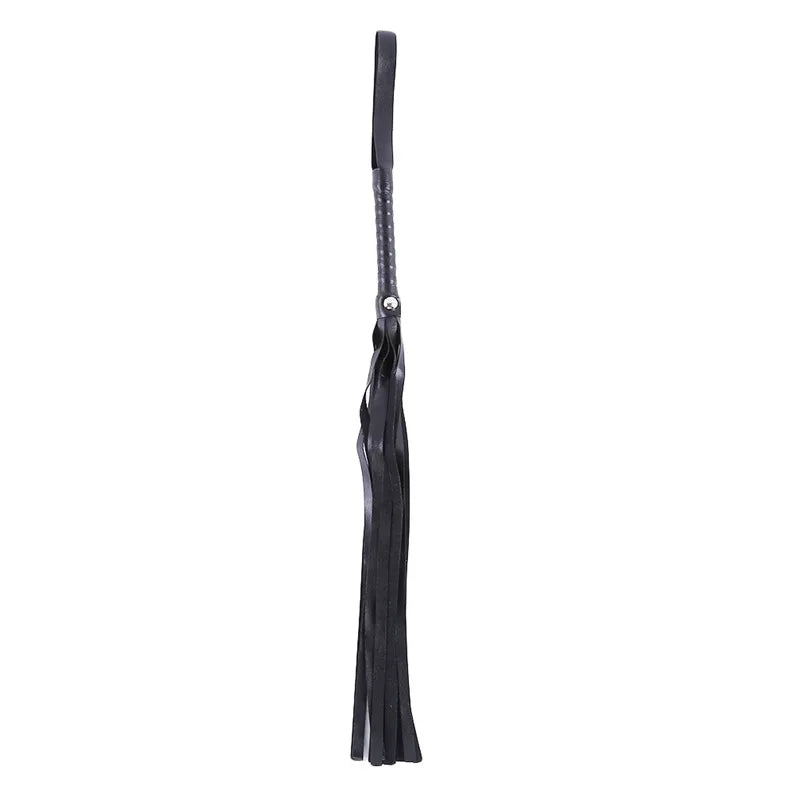 High Quality Pu Leather Pimp Whip Racing Riding Crop Party Flogger Hand Cuffs Queen Black Horse Riding Whip Sports Horsewhip luvshop24