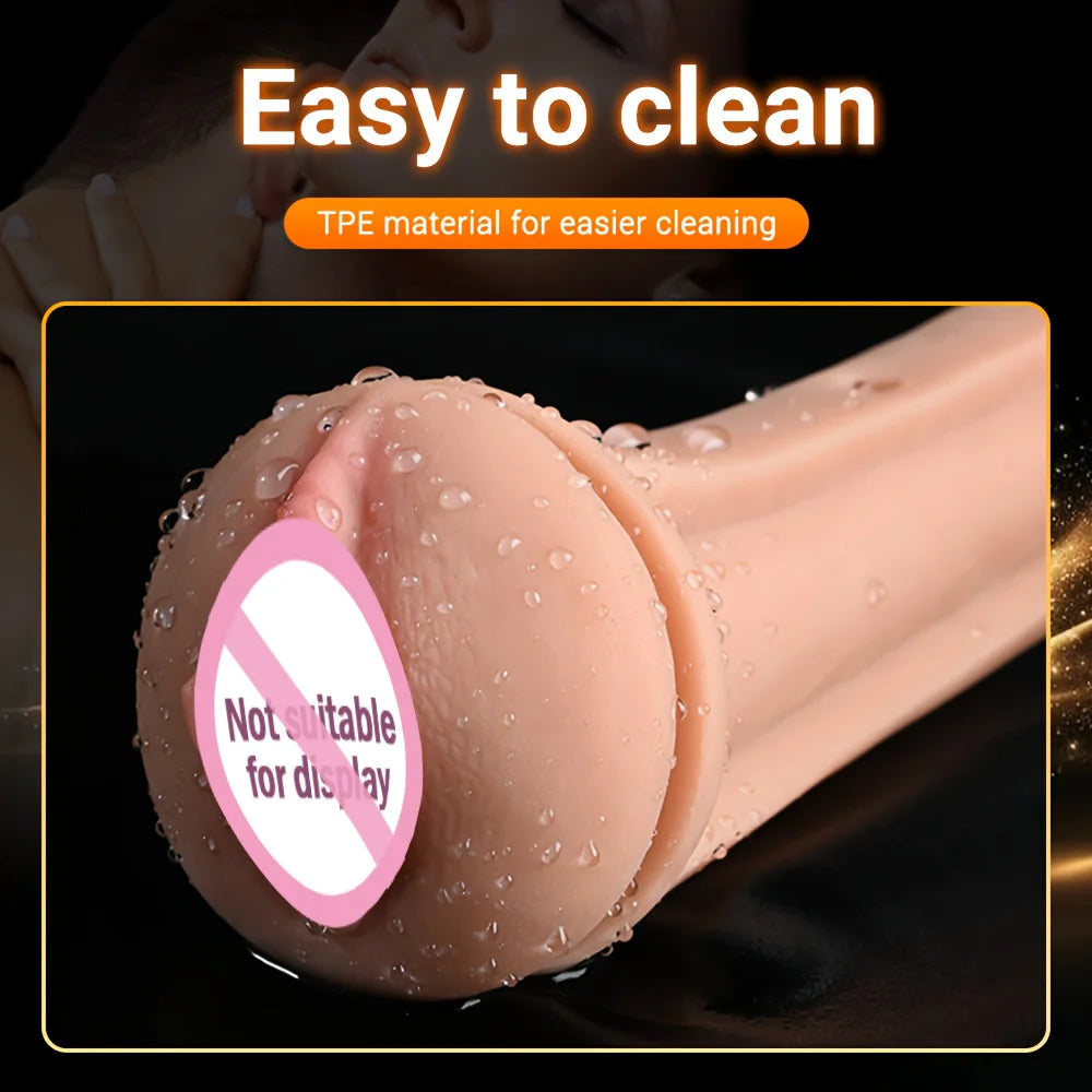 Male Masturbator Cup Adult Erotic Toys Realistic Rubber Vagina Penetration Soft Pocket Pussy Deep Throat Sexy Toys for Man luvshop24