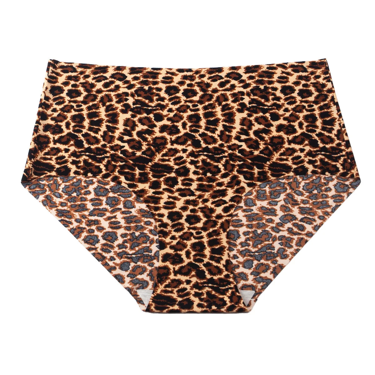 6pcs Women's Seamless Ice Silk Panties Female Mid Waist Plus Size Leopard Print Underwear Girls Fashion Brief Lady Comfort Panty luvshop24