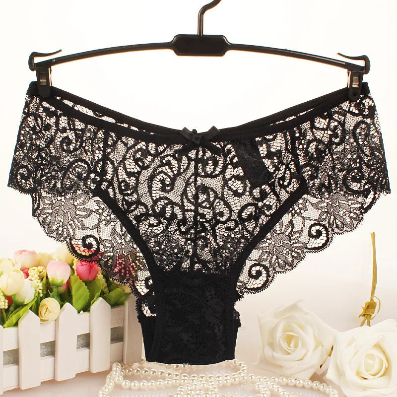 Lace Women Underwear Seamless Ultra Thin Underwear for Female Breathable High Waist Solid Color Panties Трусы Женские Кружевные luvshop24