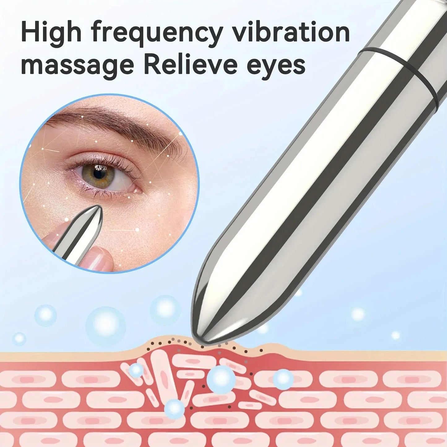 1pc Mini Vibrating Massager Facial And Eye Massage Treatment Promotes Lotion Absorption Portable For Home And Travel Beauty Tool luvshop24