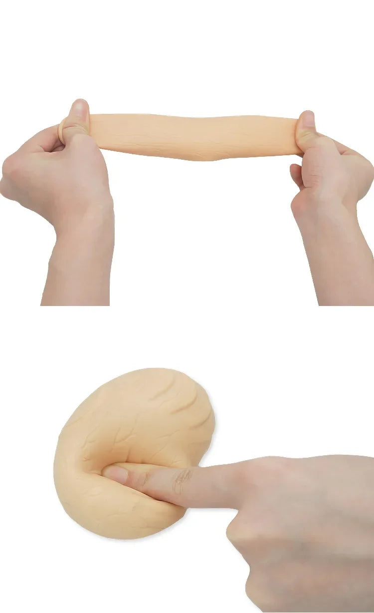 Stress Relief Balls Realistic Male Testicle Design Soft Plastic Squeezable Toy for Men Adult Entertainment Egg Shaped Toys luvshop24