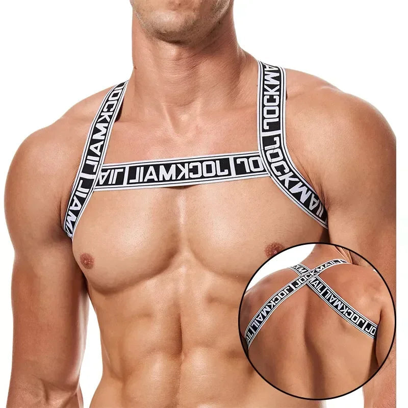 Jockmail Leather Sex Underwear Adults Erotic Lingerie Elastic Suit Sissy Bra Bondage Harness Tank Top Men for Sexy Gay Boys luvshop24
