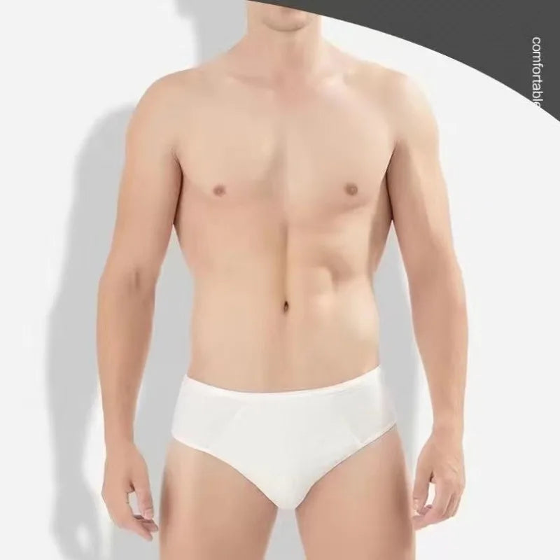 5Pack Men's disposable Underwear L-4XL White Cotton Panties Sexy Man Breathable Briefs Shorts Male Comfortable Underpants luvshop24