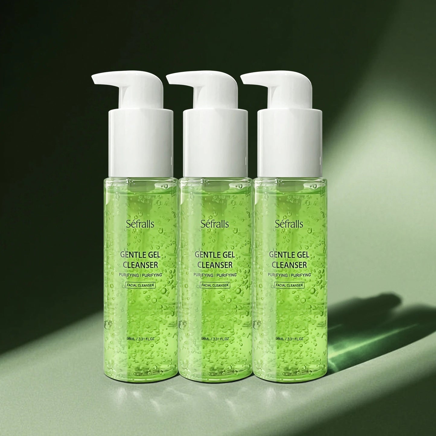 Séfralls Aloe Cleansing Gel Cleansing 98ml*3pcs Soothing And Purifying Cleansing Gel Oil Control High-Tolerance Cleanser luvshop24