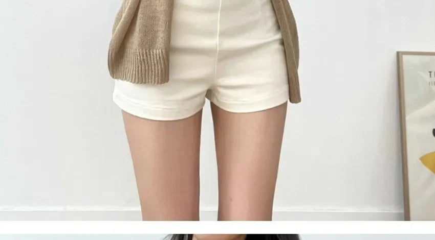 2024 New Women's High-waisted Slimming Spandex Shorts Sexy Tightening Hip Covering Versatile Casual Heat Pants Autumn luvshop24