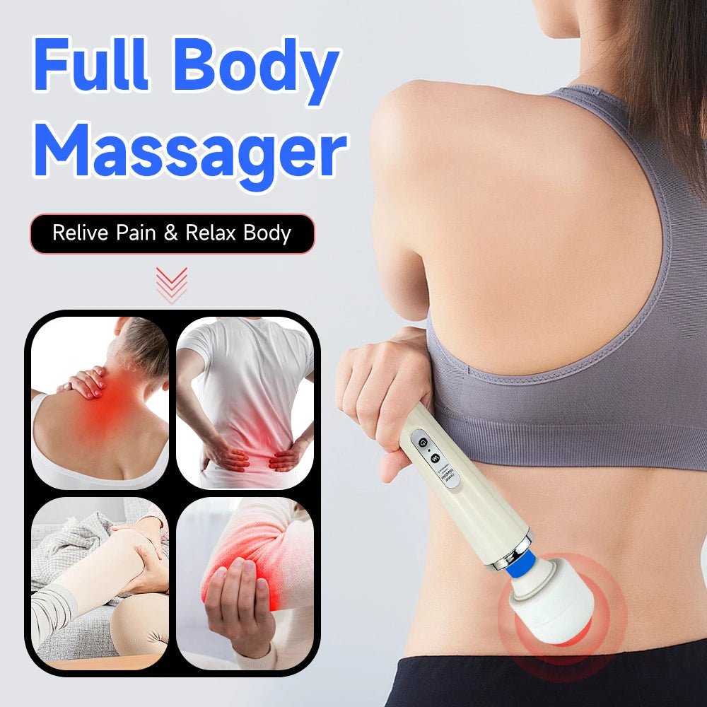 Electric Body Massager10 Speed Vibrations Powerful Deep Tissue Massage Back/Neck/Leg Recovery Muscle Pain Relief Soreness luvshop24