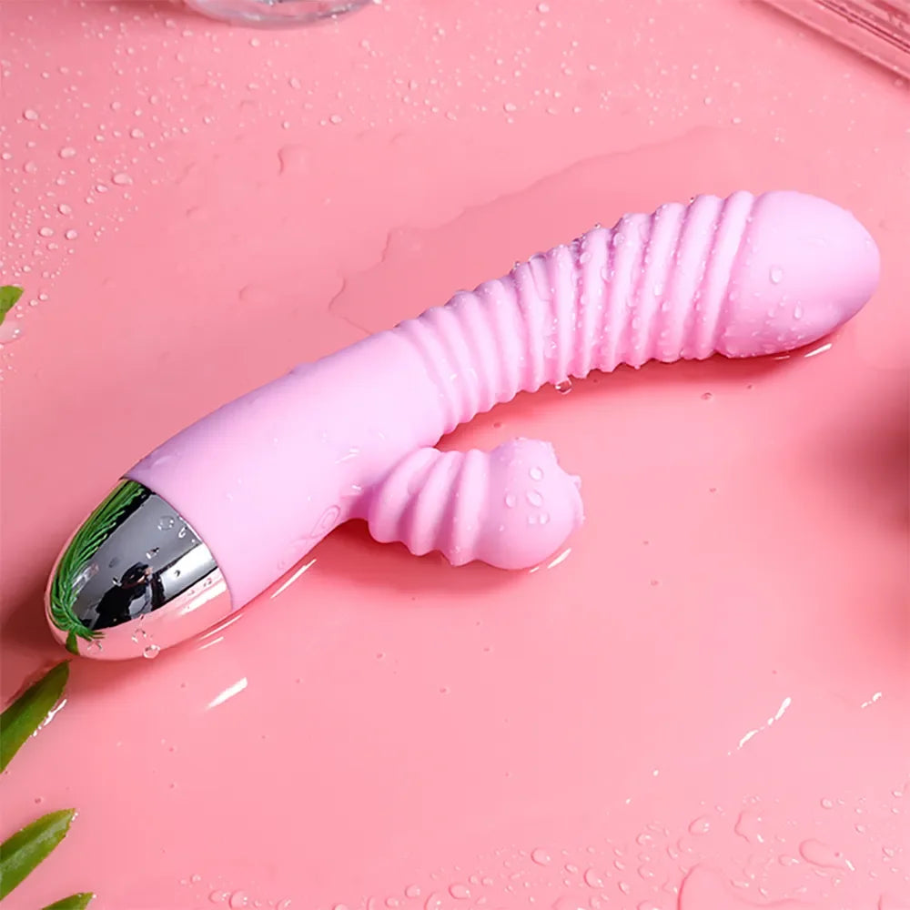 Vibrator For Women 2 In 1 Licking Machine Clitoris Stimulator G-Spot Powerful Vibro Dildo Wand Female Clit Sucker Adult Sex Toys luvshop24
