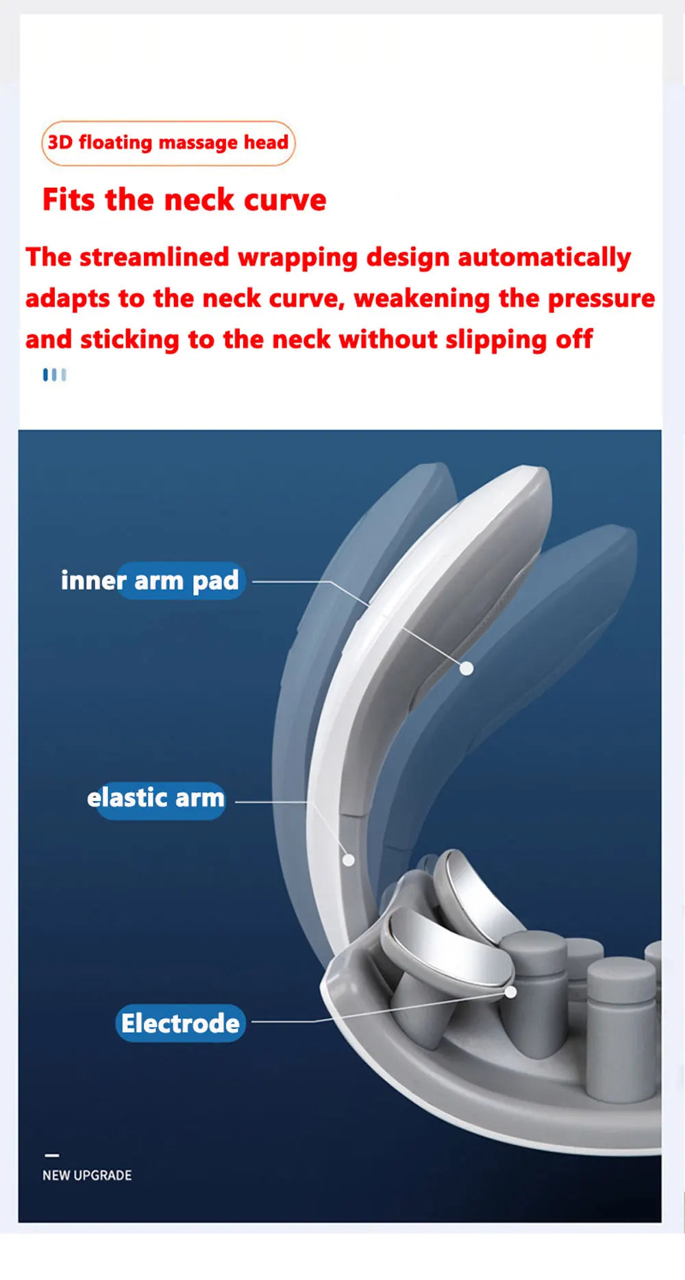 Smart Neck Massage Instrument Portable Shoulder Neck Massage Cervical Vertebra Health Care Vibrator Heating Compress Massage luvshop24