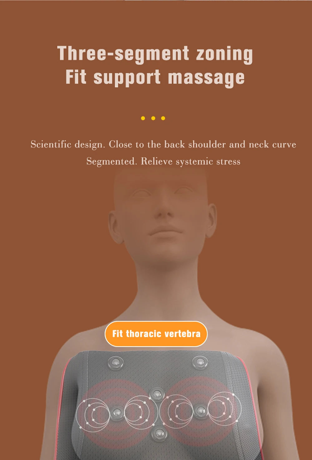 Portable Massager, Waist Massager, Full-body Muscle Relaxer, Car-portable Backrest Vibration Comfort Massager luvshop24