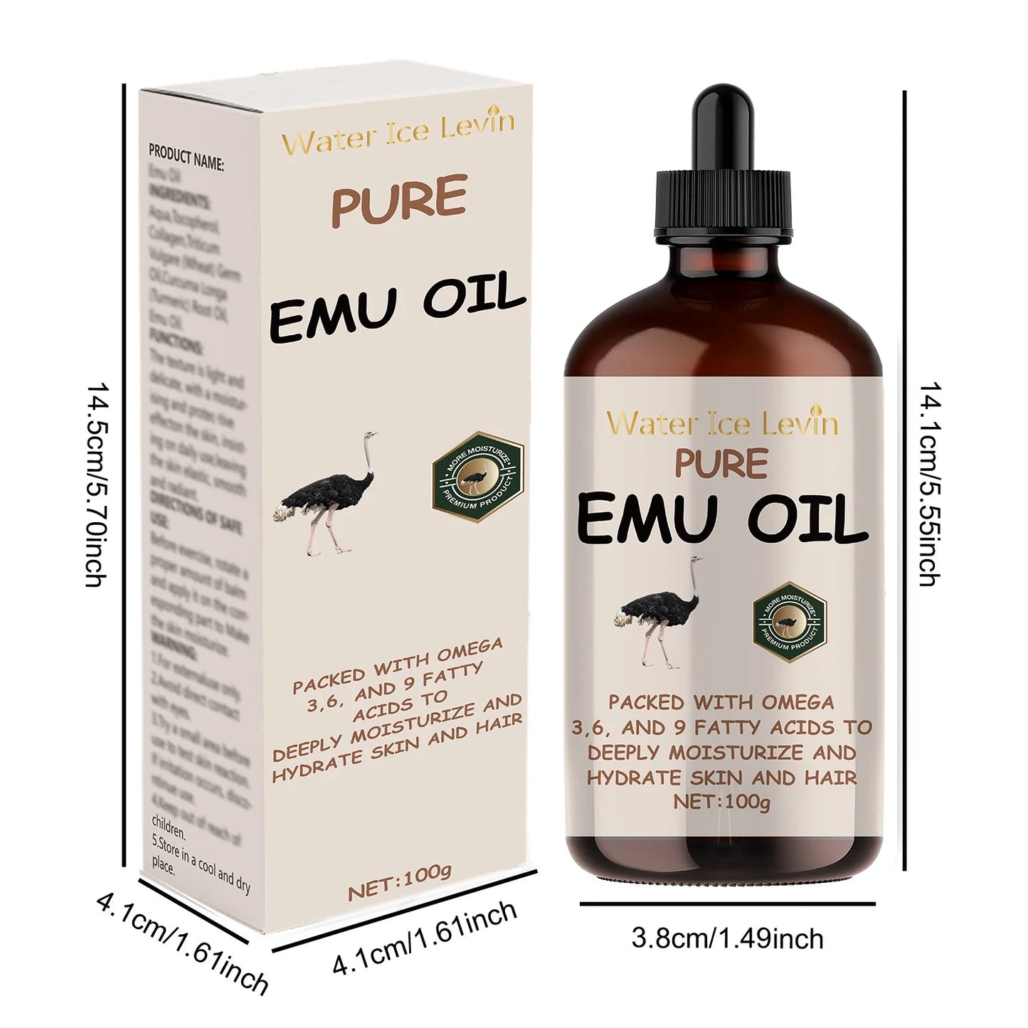 100ml Natural Vitamin E Essential Oil for Massage, Skin Care, Scraping, Shower, Face, Body, Nail, Hair, Eyelash Care Universal luvshop24