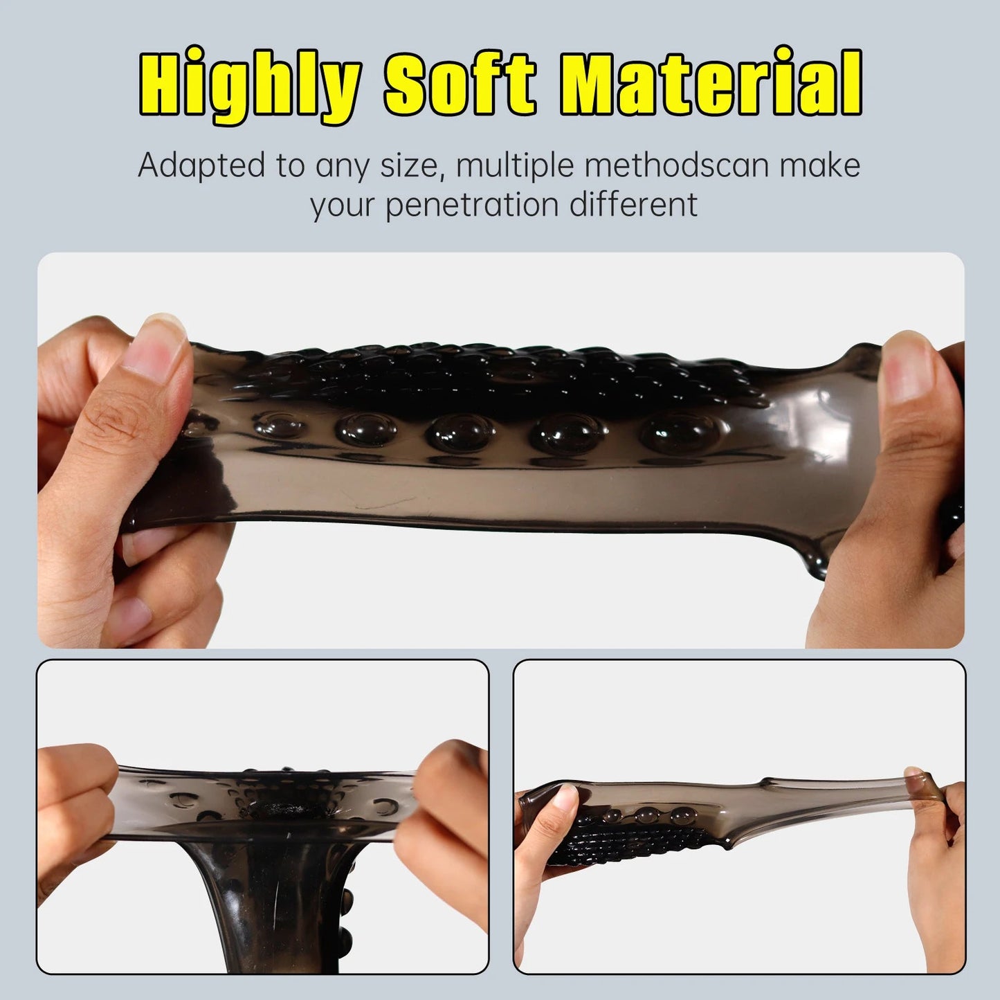 Penis Enlargement Delay Sleeve Ring Reusable Silicone Cock Ring Condoms Glans Cover Nozzle Erotic Toys In Couple Pleasure Orgasm luvshop24