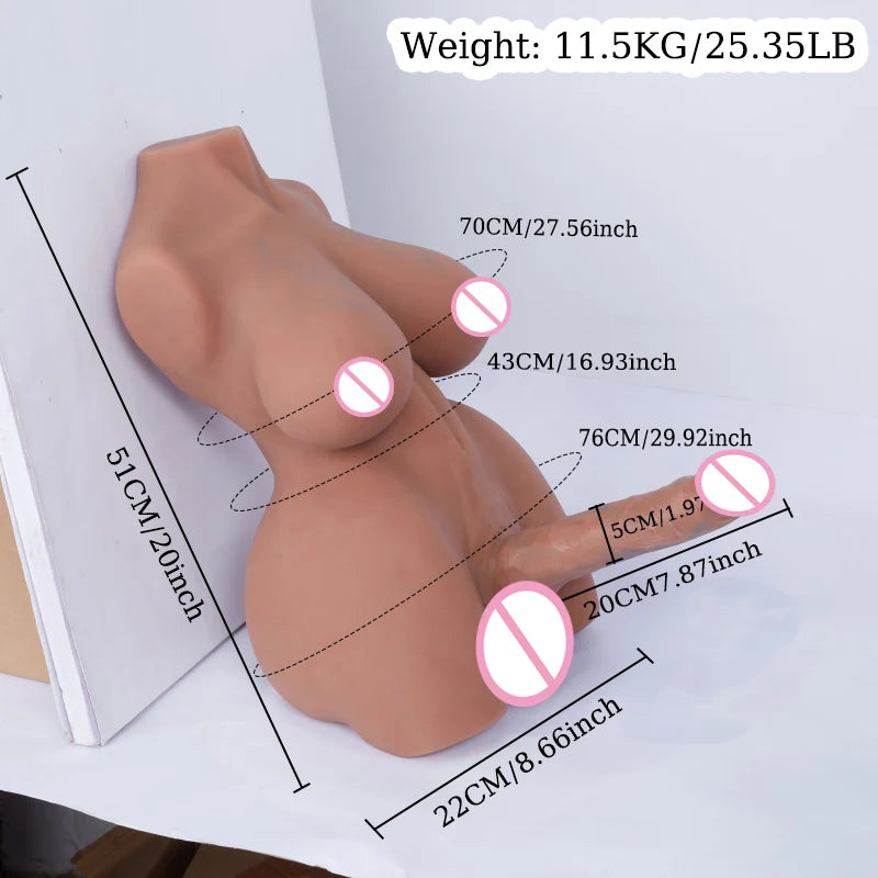 RENHEYUOU Sexy Breast Sex Doll Half Body Sex Toys Realistic Anus Male Masturbator Adult Doll Real Vagina Insertable Orgasm Toy luvshop24