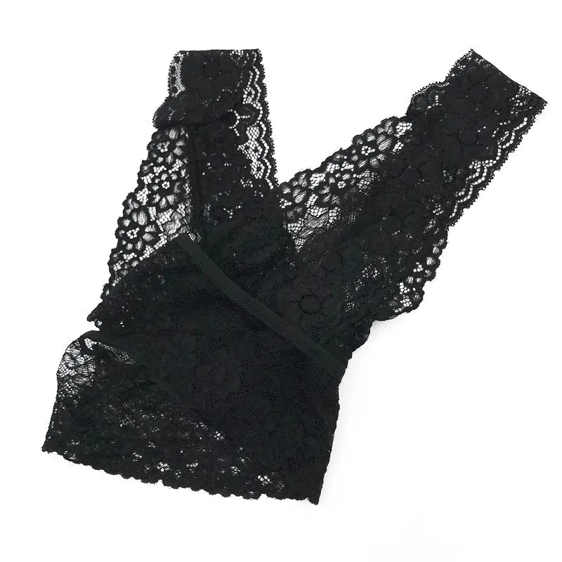 Sheer Lace Bra Tops Women Sexy Lingerie Corset Mesh Lace Bra Ladies Seamless Crop Underwear sexy bras for women langerie sexy luvshop24