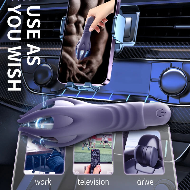 Powerful Vibrating Glans Trainer for Men Masturbator Penis G Spot Soft Fingertip Prolong Endurance Massage Vibrator Erotic Toys luvshop24