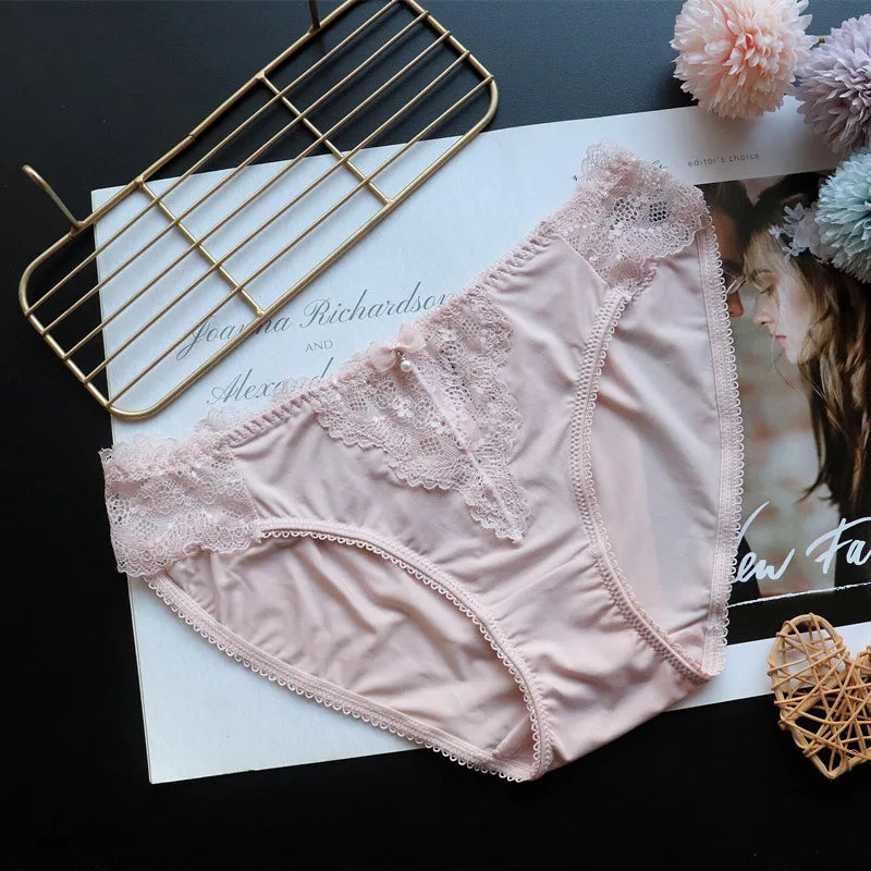 Women's Underwear Panty Sexy Lace Panties Low Waist Seamless Comfort Briefs Woman Fashion Underpants Female Lingerie luvshop24
