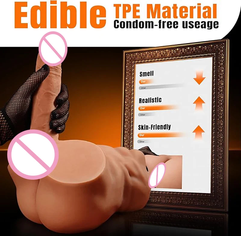 RENHEYUOU Adult Products Masturbator Penis Anal Female Sex Simulation Doll Male TPE Inverted Mold Doll Gay Sex Toys Sex dolls luvshop24