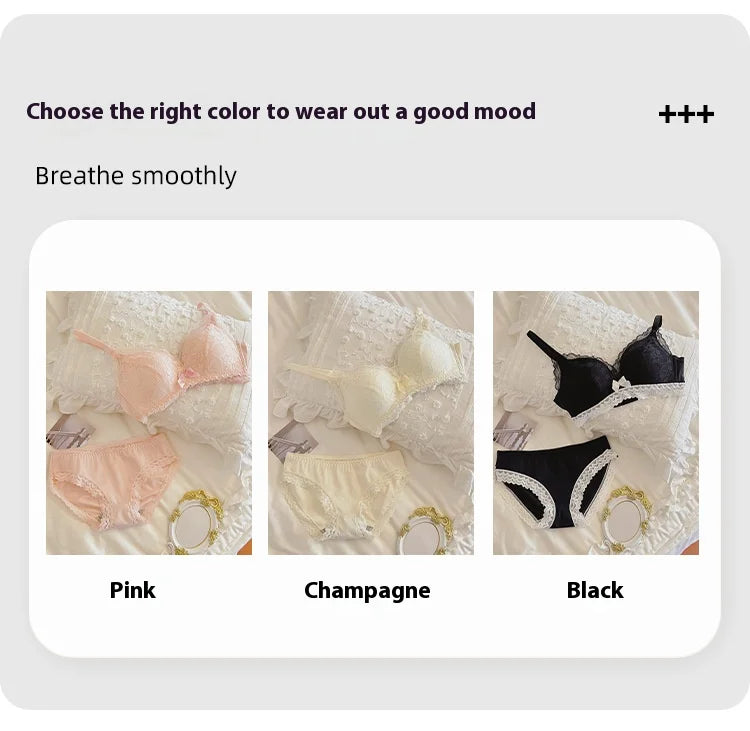 Lace Underwear Set of Female Small Breasts Gathered to Show Large on the Top Anti-Sagging Breasts Collect Vice Girls Student Bra luvshop24